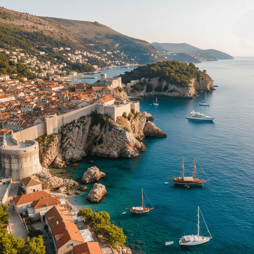 Croatian Coast - Mediterranean sailing destination with crystal blue waters and luxury yachts