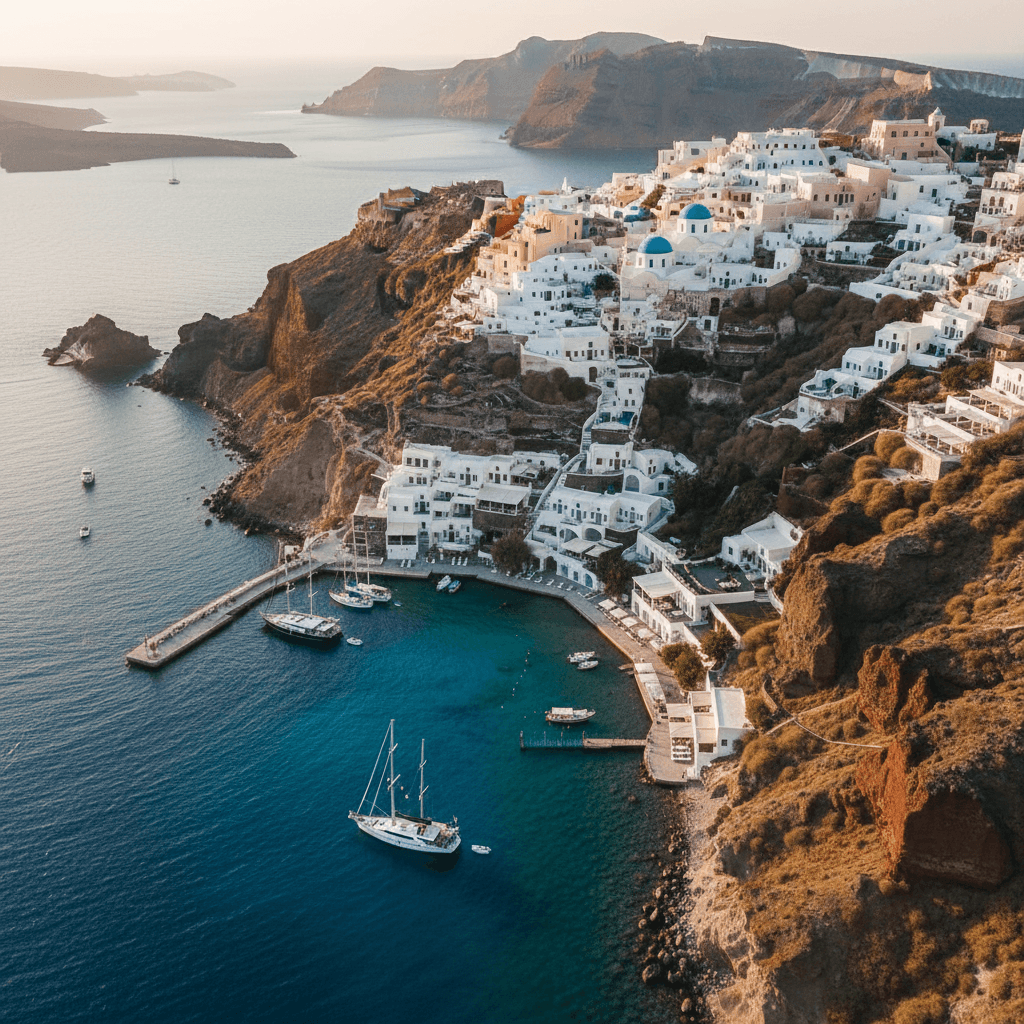 Greek Islands - Mediterranean sailing destination with crystal blue waters and luxury yachts